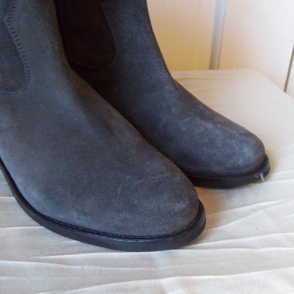Kanna Gray Suede Studded Ankle Boots sz 36 - Picture 7 of 13